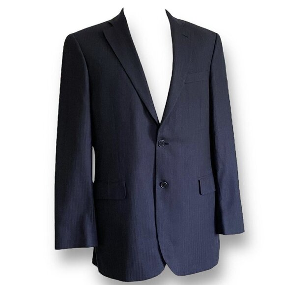 Brooks Brothers 346 Mens Charcoal Gray Blazer 42L Stretch Wool Herringbone